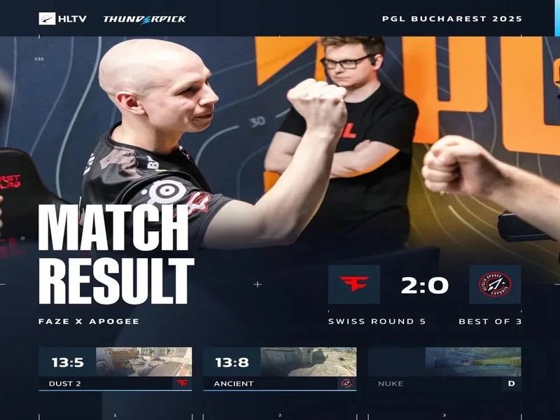 PGL布加勒斯特：成王败寇！IC 2-0 FaZe